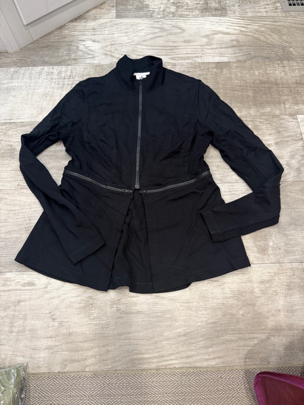 CAbi Black Zip-Front Jacket